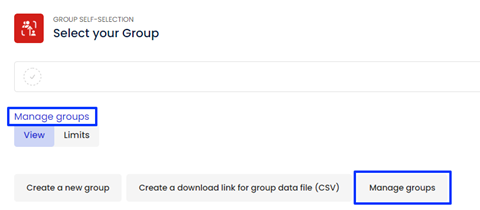 Moodle - Manage Groups - Manage Groups Button